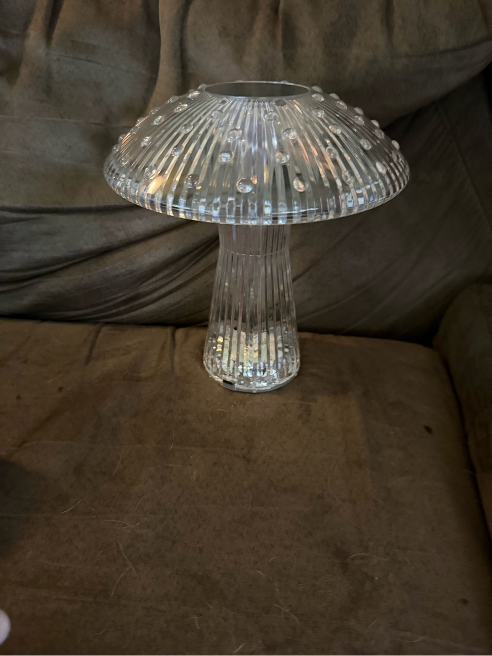 Clear Mushroom touch Accent Lamp